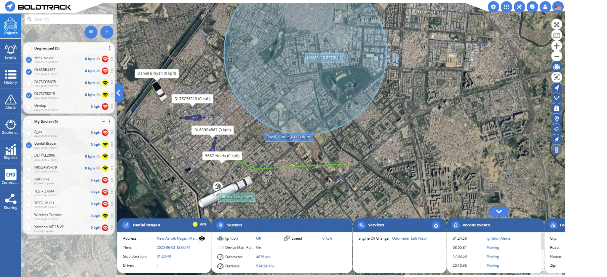 User Dashboard Full Google Maps Integration