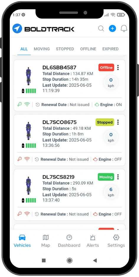 Fleet tracking on mobile device